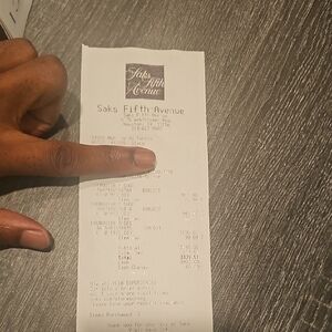 Saks Fifth Avenue Receipt